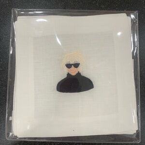 Set of four cocktail napkins featuring Andy Warhol